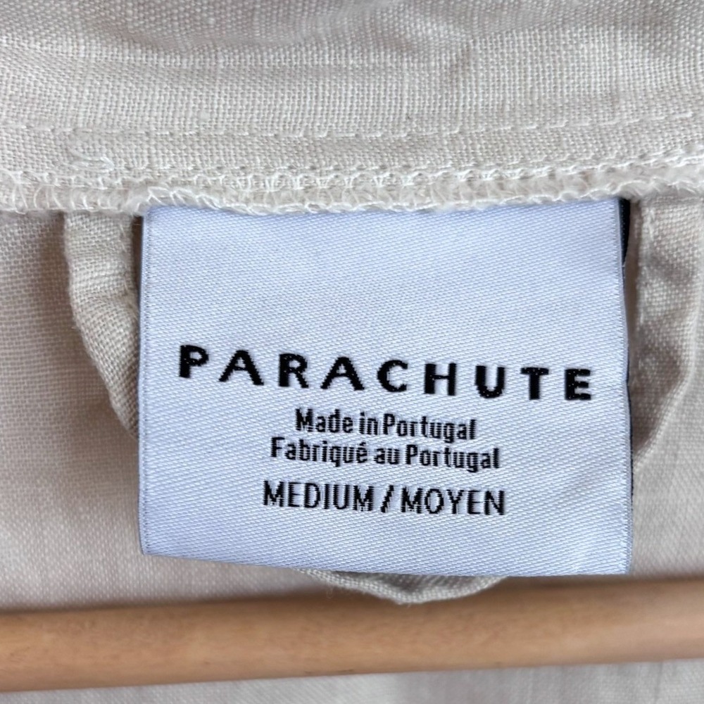 Parachute Womens 100%. Linen Robe Duster Medium Bone Beige Loungewear Minimalist - Picture 6 of 7
